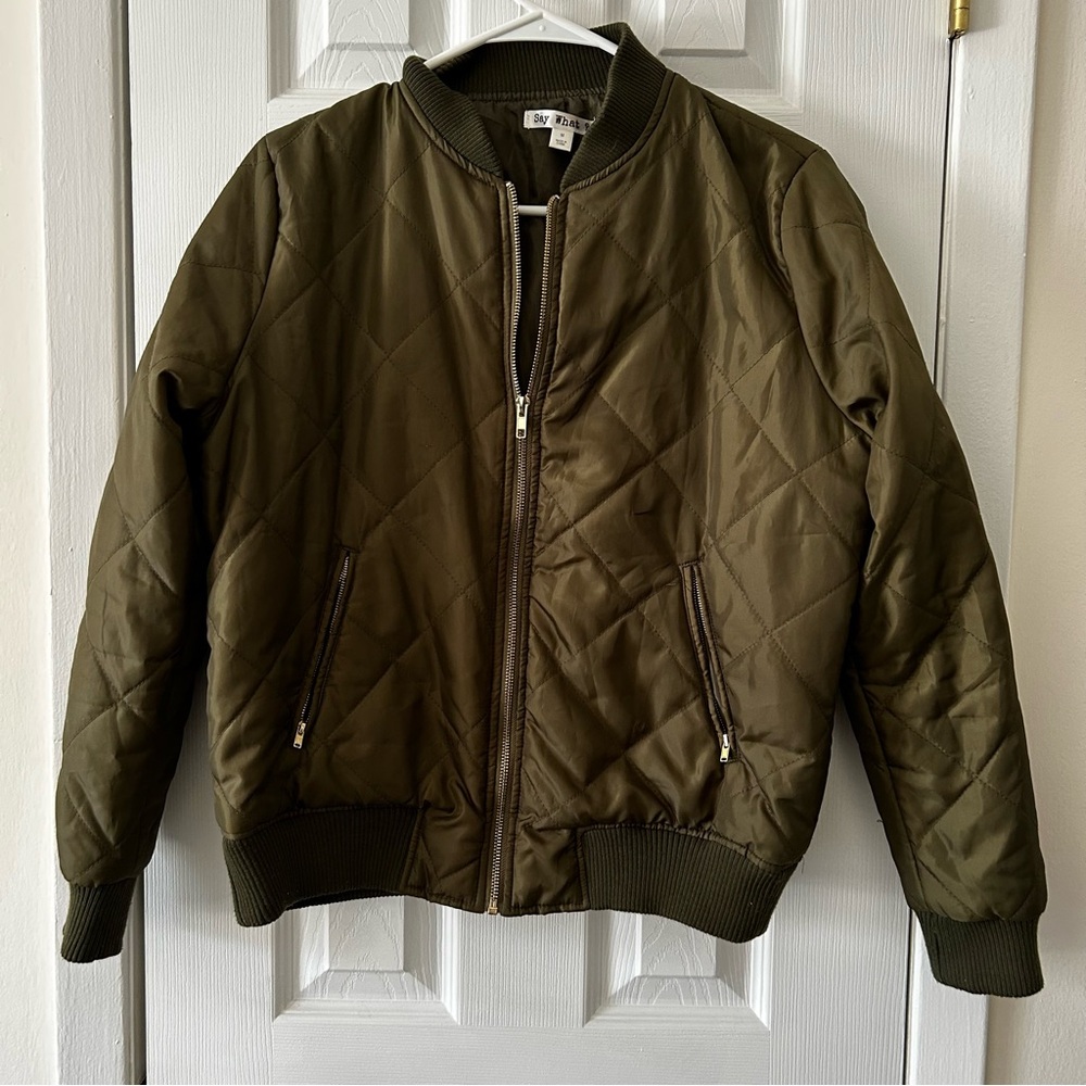 Olive Green Quilted woman’s Jacket